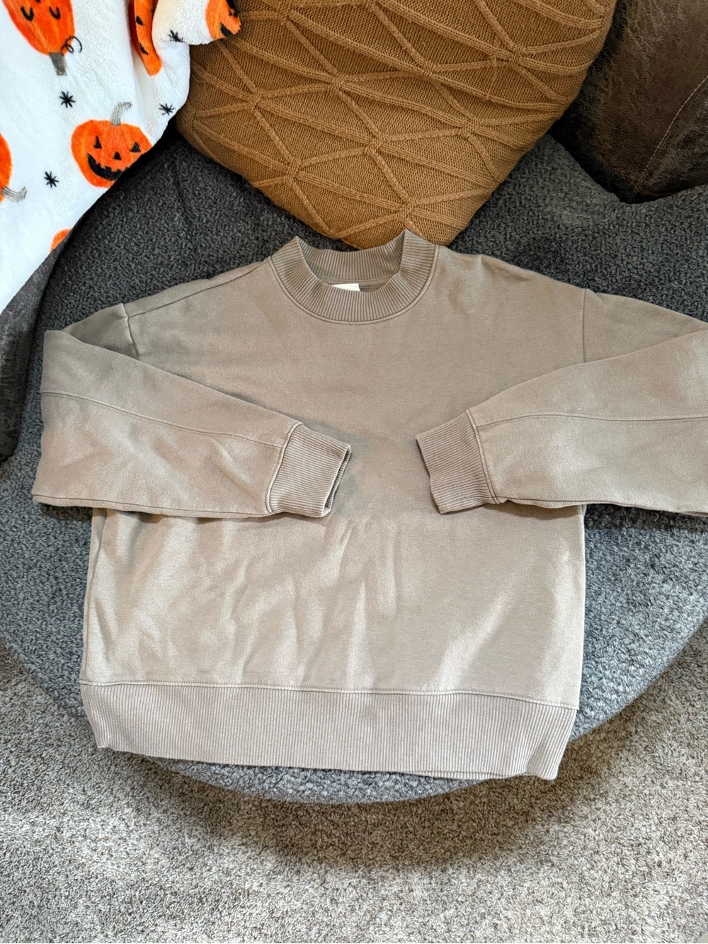 target a new day crewneck sweatshirt in taupe
